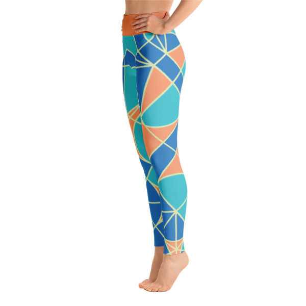 Slow Mood Yoga Leggings by Cusuti. Super soft, stretchy black leggings with a raised waistband and hidden inner pocket.