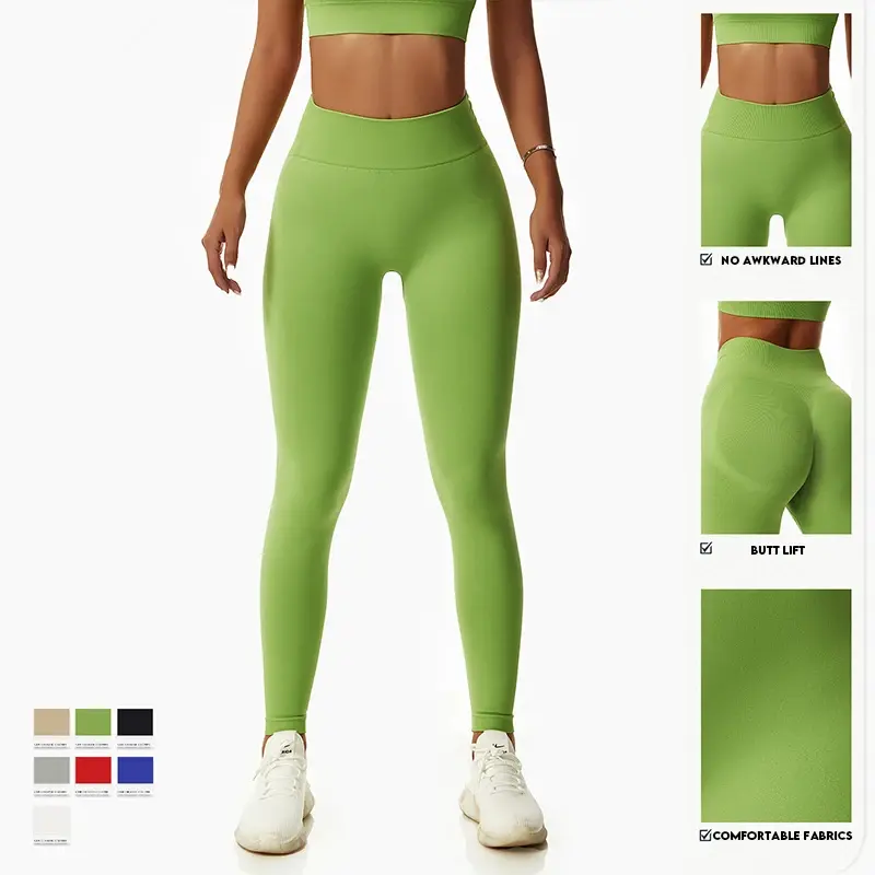 Cusuti Seamless High Waist Yoga Leggings for Training, Gym, and Exercise