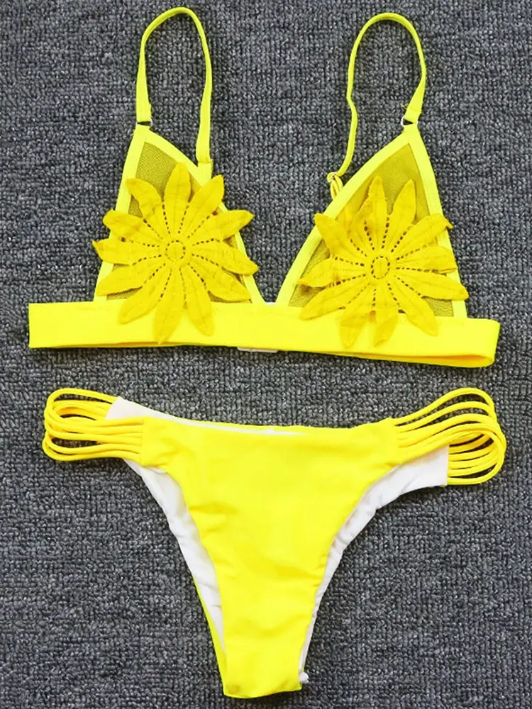 Thumbnail: 3D Flower Wrinkled Crinkled Bikini 2025