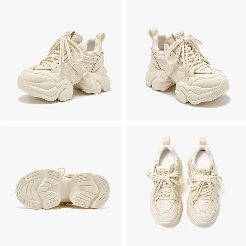 Lace-up pumps in black, beige, or white genuine leather with a comfortable heel height.