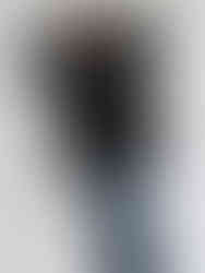 Black and white crewneck t-shirt with long sleeves by Cusuti made of cotton-polyester blend jersey fabric with a relaxed fit.