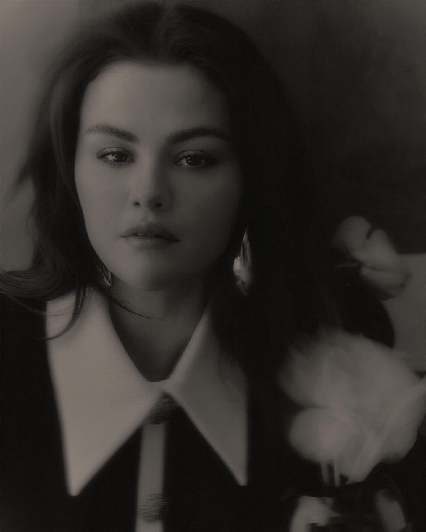 Selena Gomez Time Magazine Cover Dress, Runway Black & White Patchwork Dress for Selena Gomez Time Magazine Cover Dress, Runway Black & White Patchwork Dress view 2