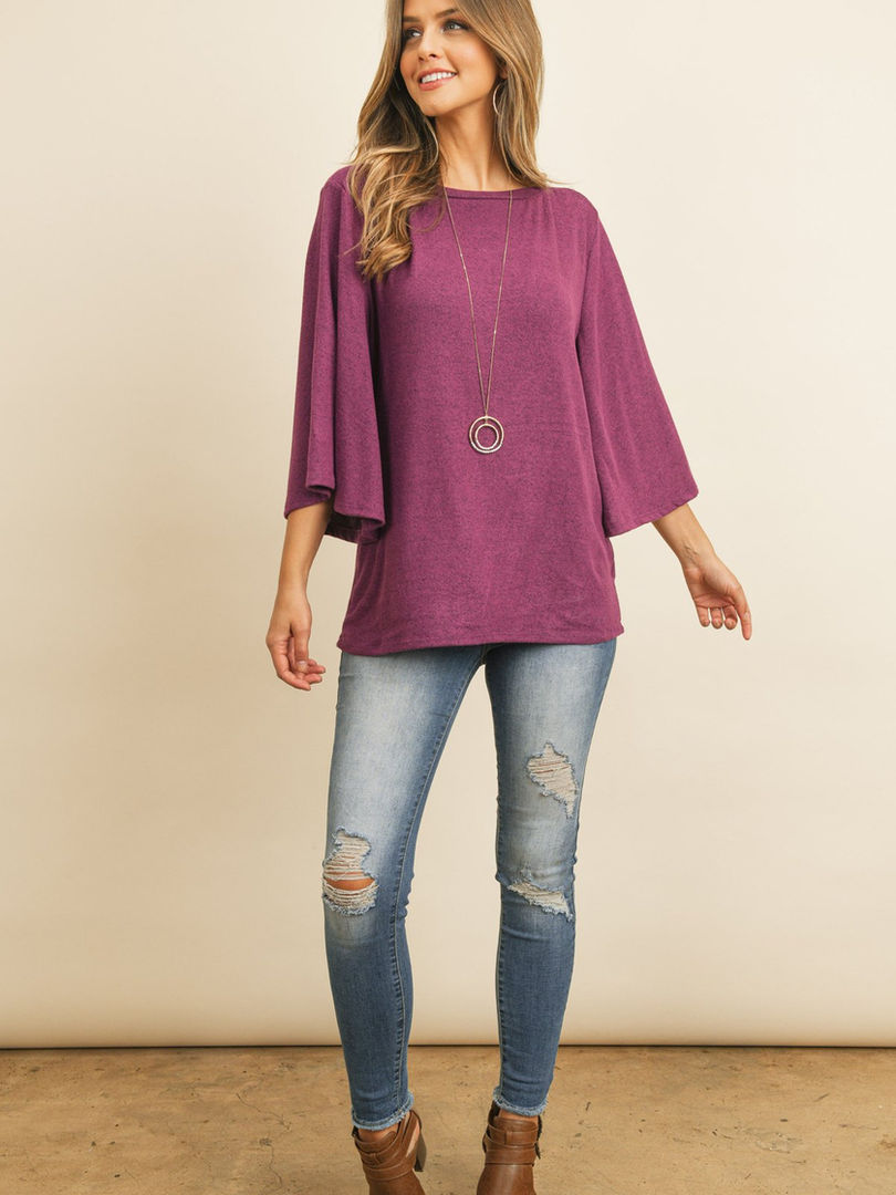 "Versatile Bell Sleeve Top for Stylish Comfort"