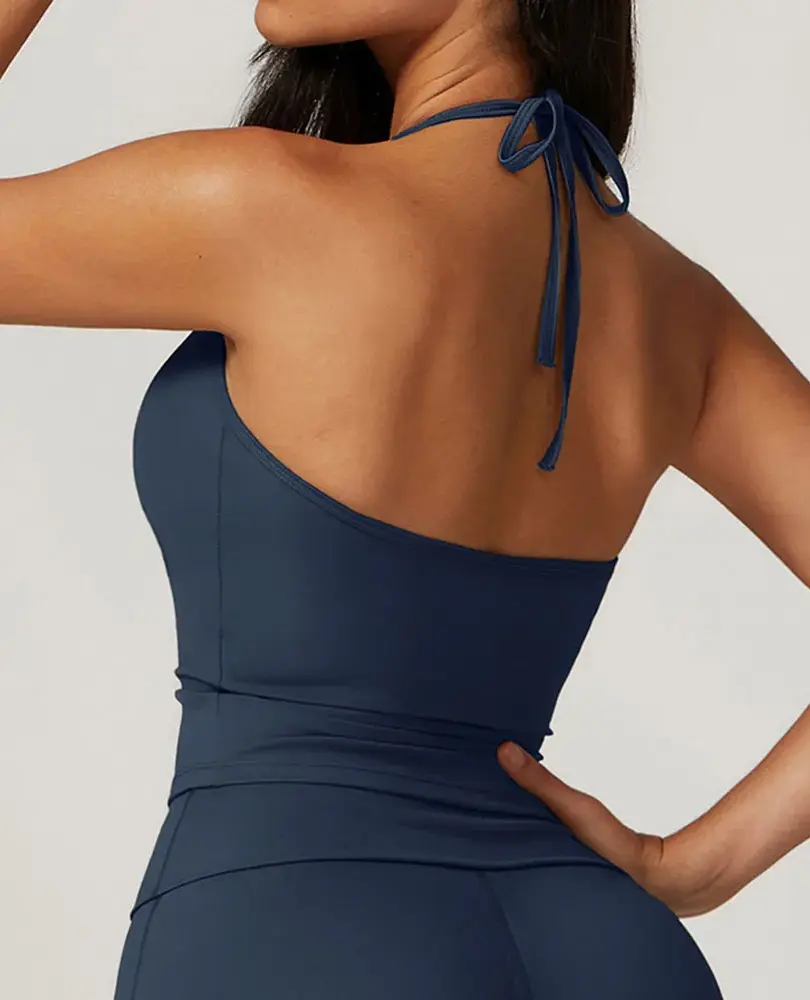 Cusuti Padded Sports Bra Fitness Yoga Tops Gym Workout Running Activewear