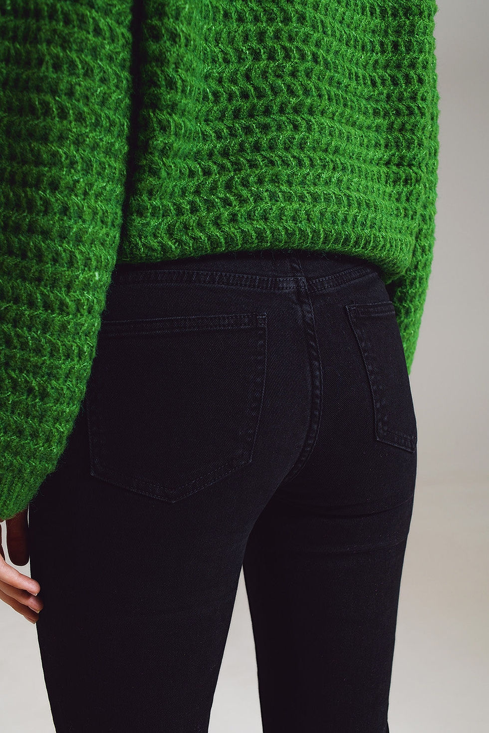 Thumbnail: High Waist Flare Jeans in Black
