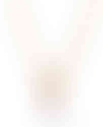 Freshwater pearl pendant with a trendy geometric design on a gold-plated stainless steel link chain.