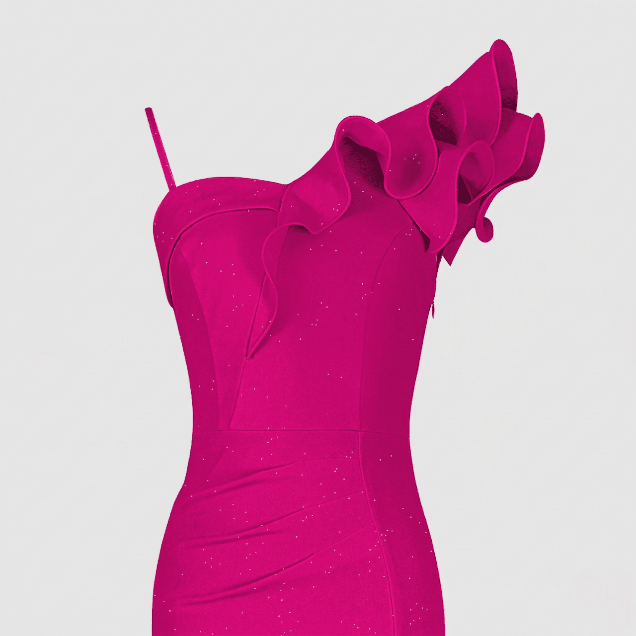 One Shoulder Ruffle Ruched Formal Dress for One Shoulder Ruffle Ruched Formal Dress - view 4