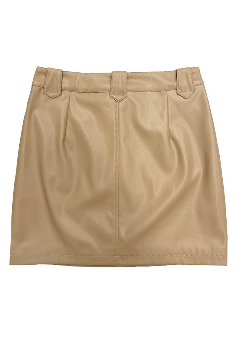 Thumbnail: Western Contrast Pleather Mini Skirt