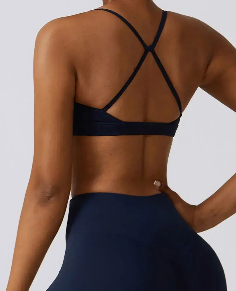 Cusuti High Support Push Up Workout Sports Bra - Yoga Gym Crop Top