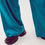 Thumbnail: Turquoise Palazzo Satin Pleated Pants.