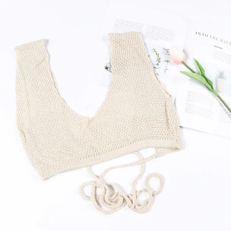 Cusuti Crochet Bikini Cover Up Set - Two Piece Top & Skirt