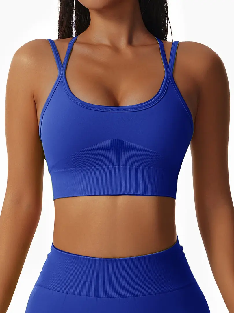 Cusuti Double Strap Openwork Yoga Tank Top - Sports Bra For Gym & Fitness