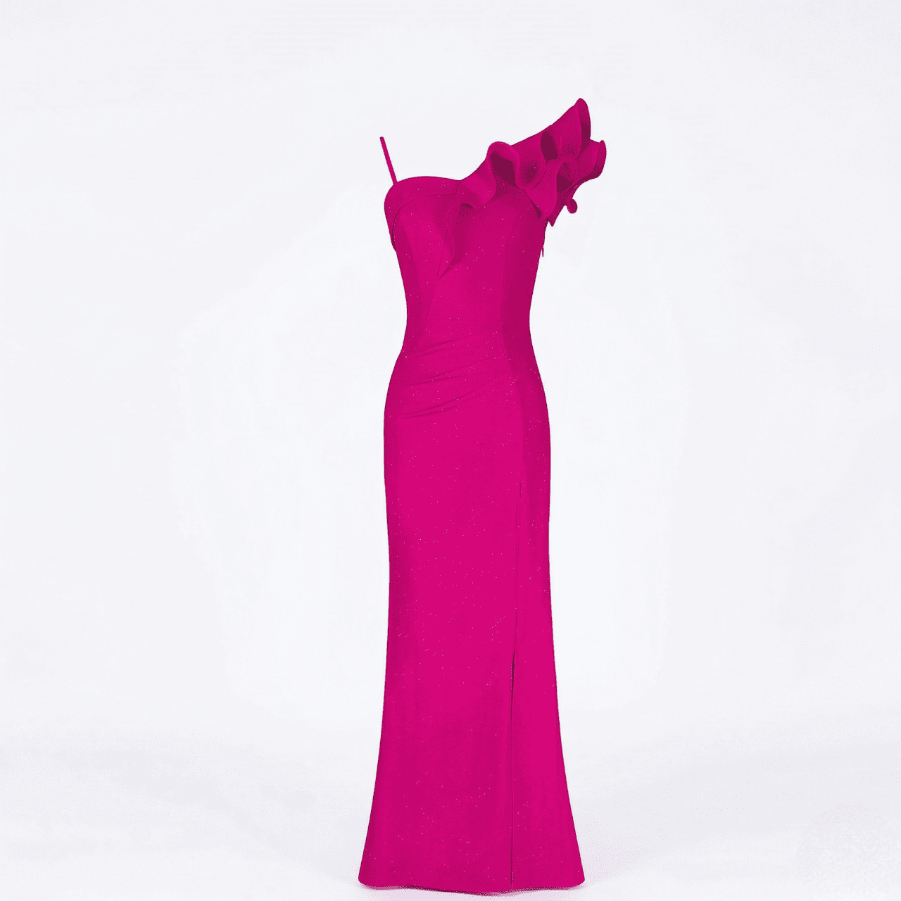 One Shoulder Ruffle Ruched Formal Dress for One Shoulder Ruffle Ruched Formal Dress - view 2