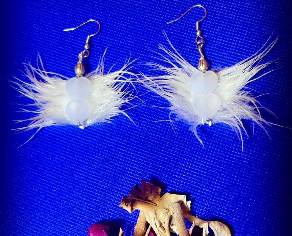 Miniatura: Blue Chalcedony Angel Wing Earrings