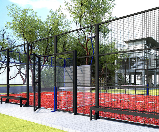 Cancha modelo Panorámica, Luminarias estilo Angular