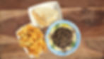 Hummus with ground beef, fries