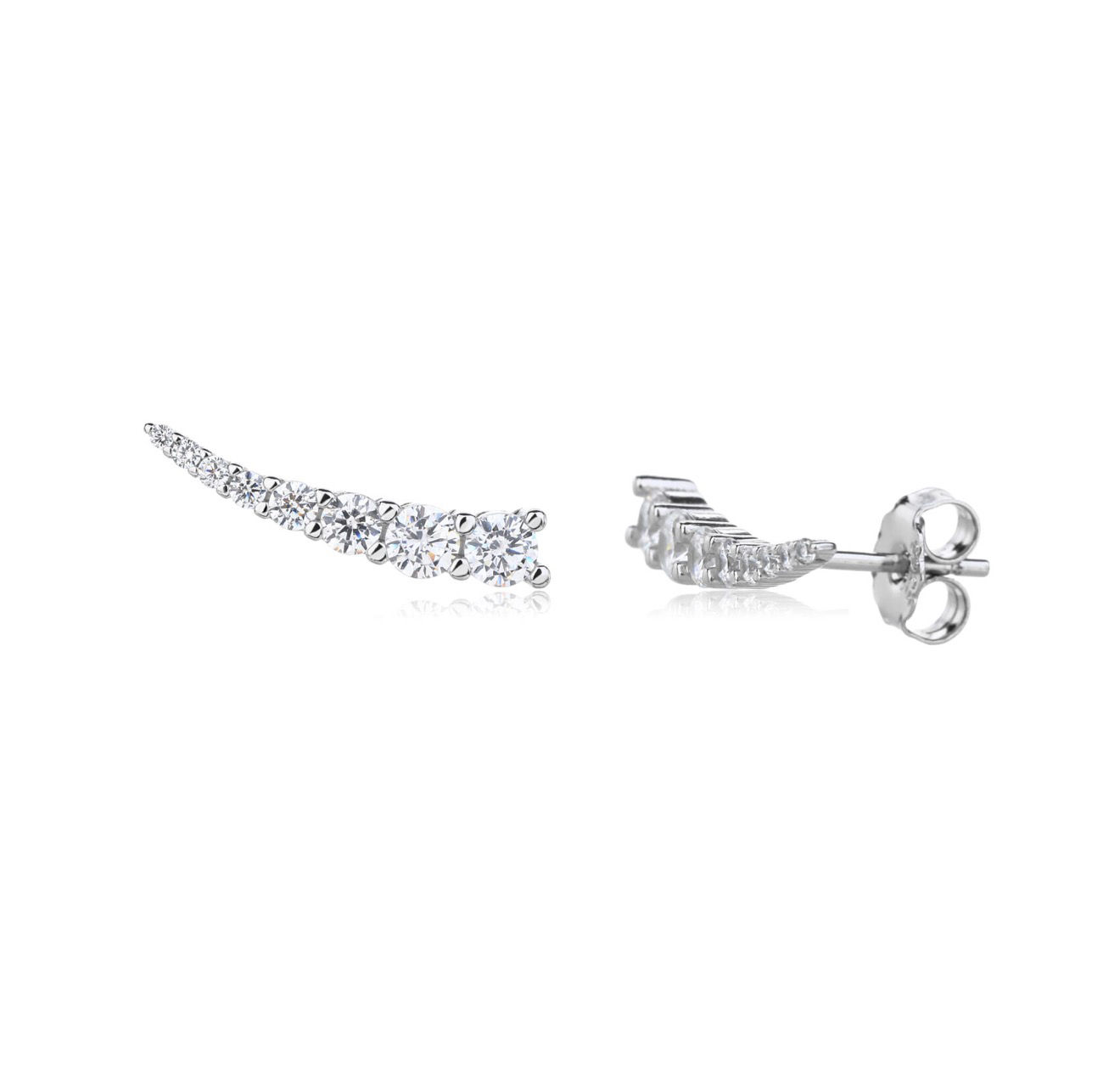 עגיל זרקונים מטפס