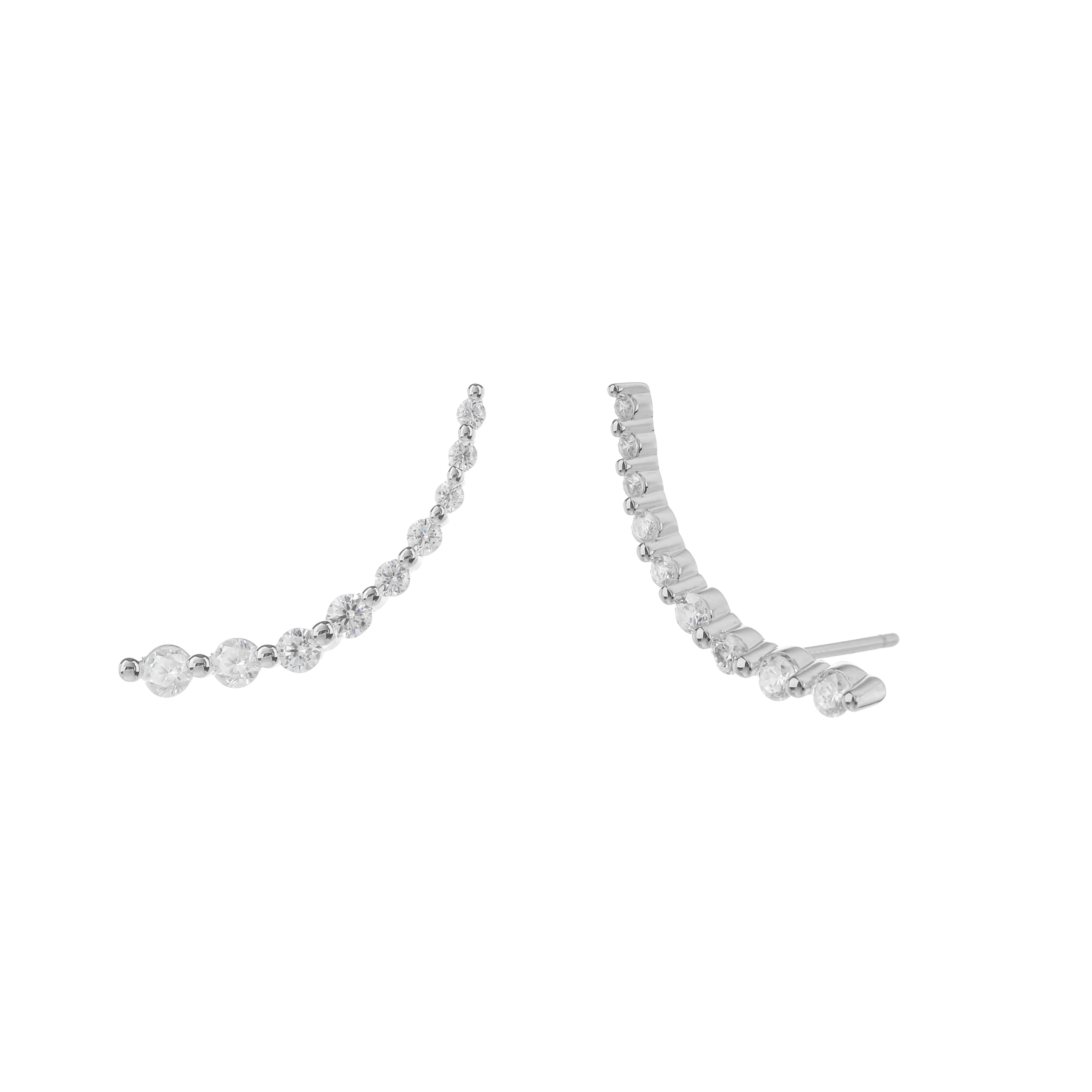 עגיל זרקונים מטפס 