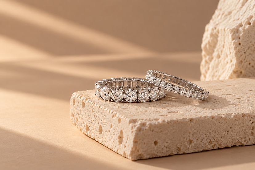 Luxury Diamond Rings on Textured Stone.png
