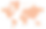Orange map of the world on a light blue background