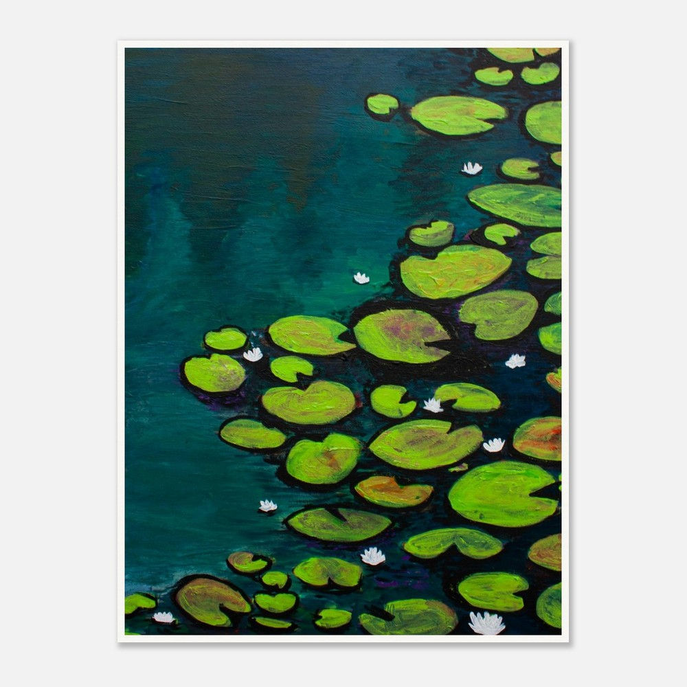"Lilly Lake" Rachael Raymond Original Acrylic Museum-Quality Matte Paper Poster