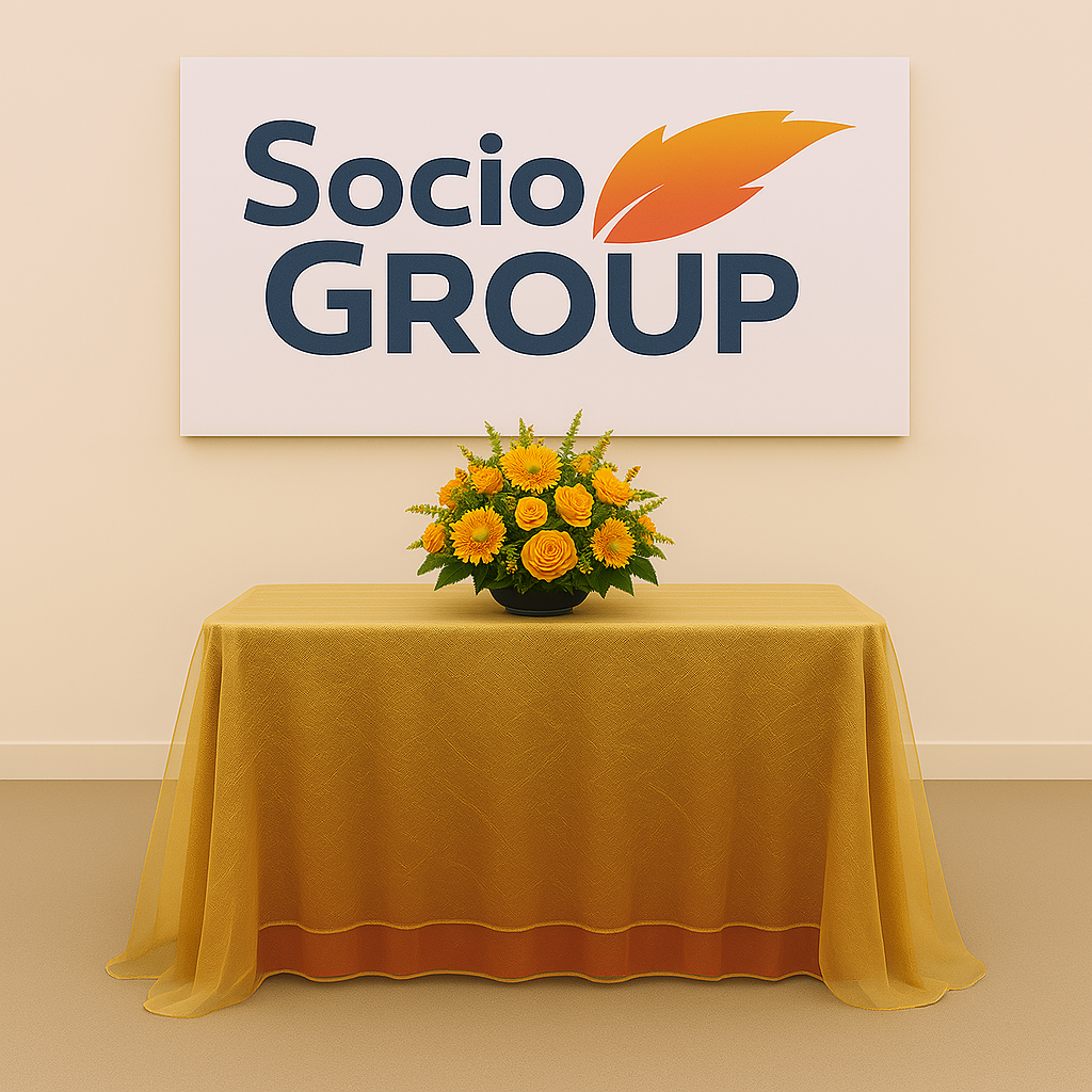 Cubremantel dorado transparente para eventos y bodas en panama