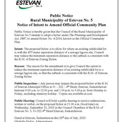 Public Notice to Amend Official Community Plan