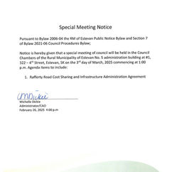Special Meeting Notice