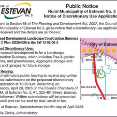 Notice of Discretionary Use Application