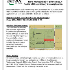 Notice of Discretionary Use Application