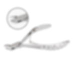 Détail des lames et du ressort de la pince à cuticules Lexwo 135, précision et ergonomie