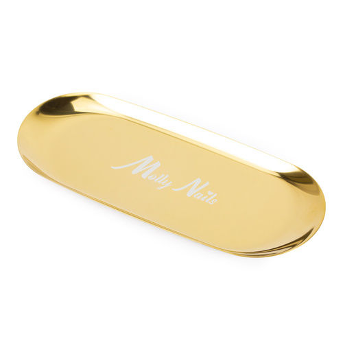 Plateau métallique doré Molly Nails pour outils de manucure