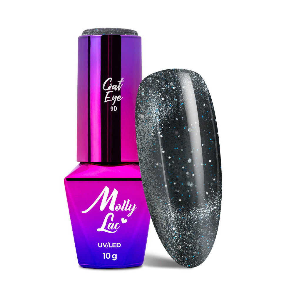 Vernis magnétique Cat Eye Maximalist Molly Lac 10g – flacon avec reflets multicolores