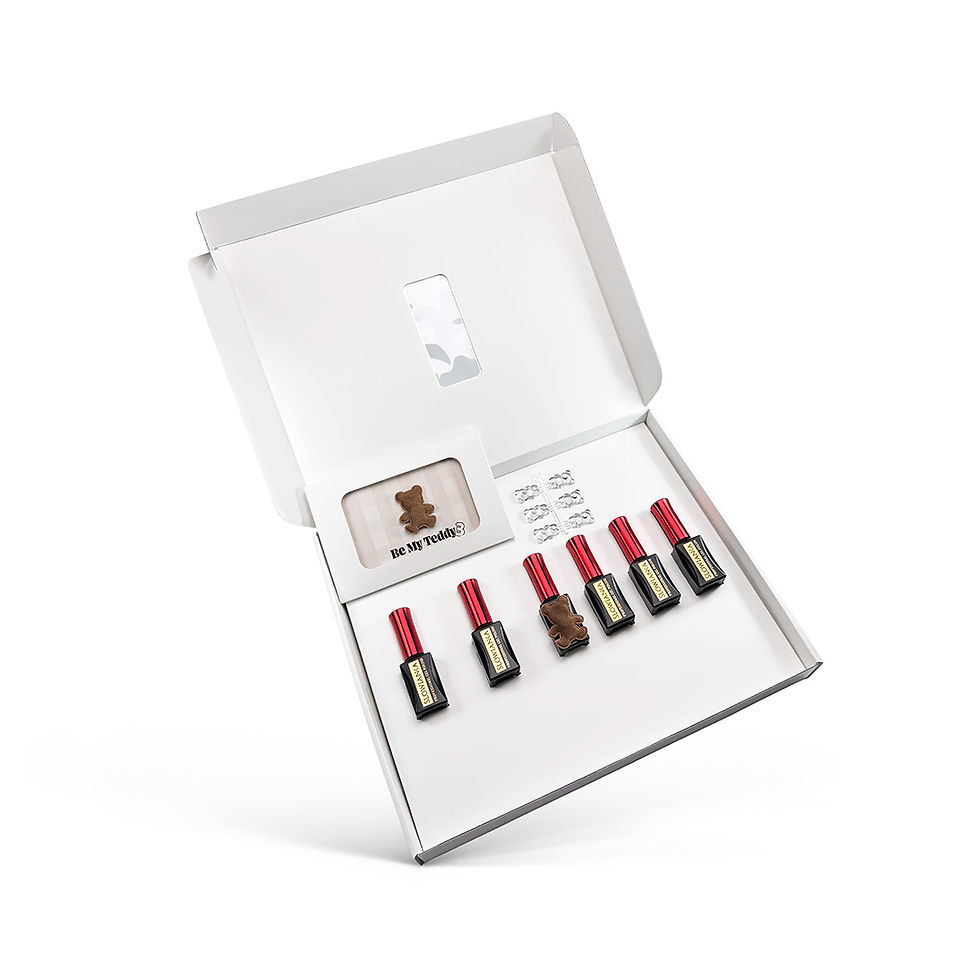 Collection Be My Teddy 3 de Slowianka : vernis hybrides aux teintes automnales avec effet pull grâce aux microfibres intégrée