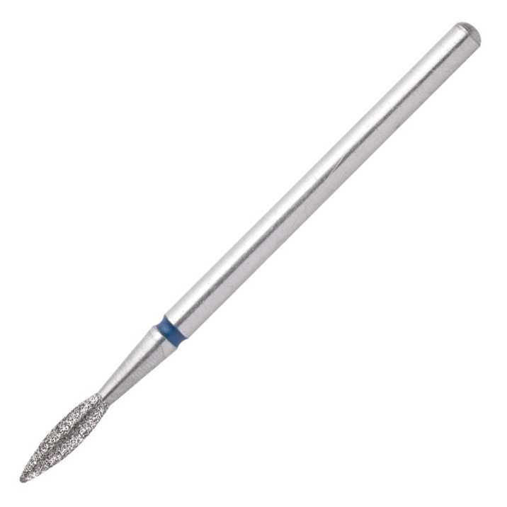Fraise diamantée Staleks Pro en forme de flamme – grain moyen, diamètre 2,1 mm.