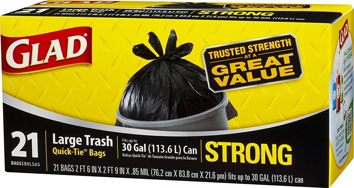 Glad Stong Large Trash Bag (30 gallon, 21 Ct)