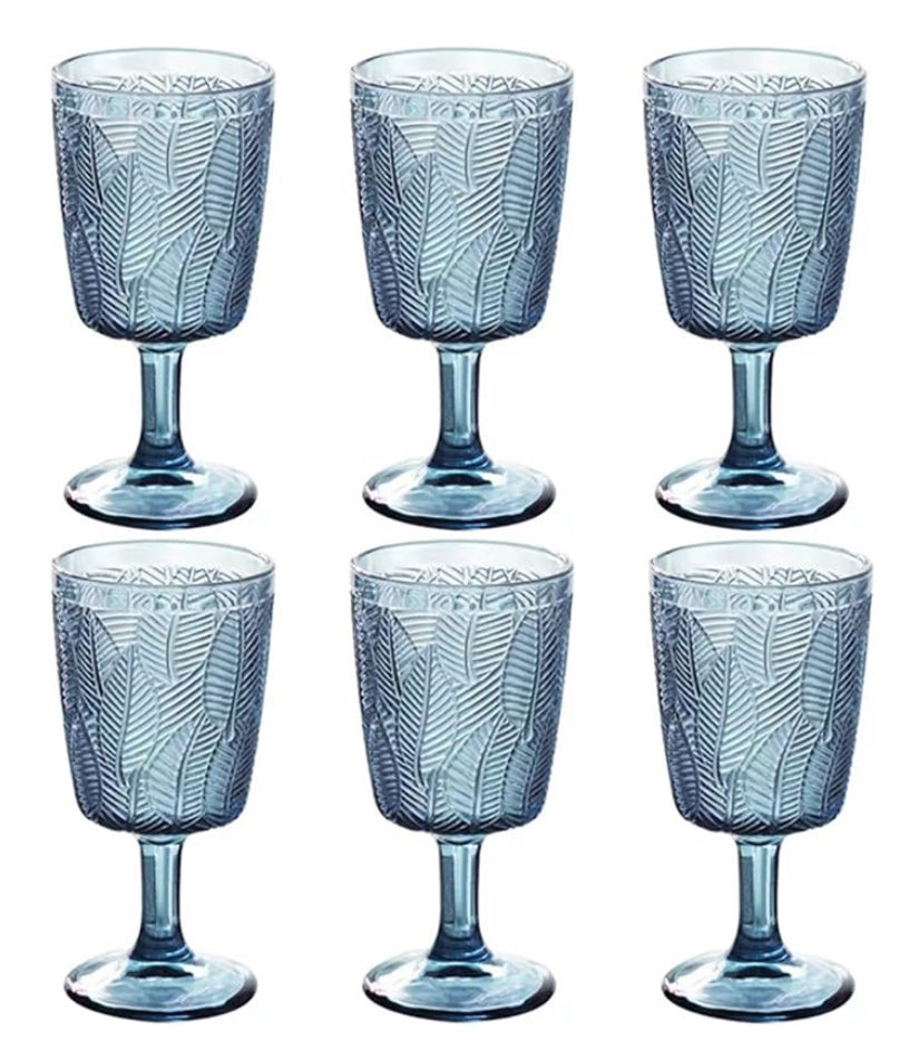 Goblet, Leaf, Blue