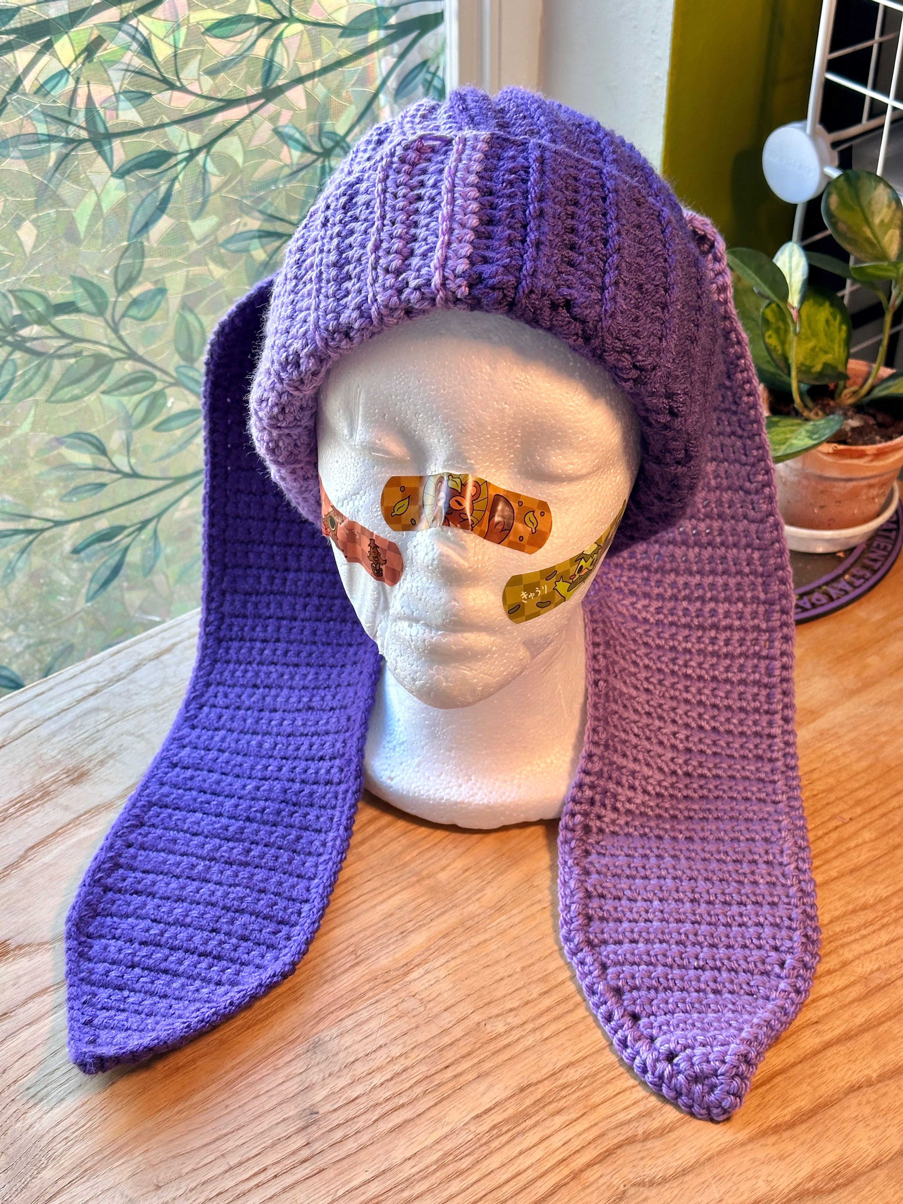 Bun Ear Beanie: Grape Soda