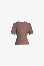 Thumbnail: Áo peplum công sở nữ phối nút