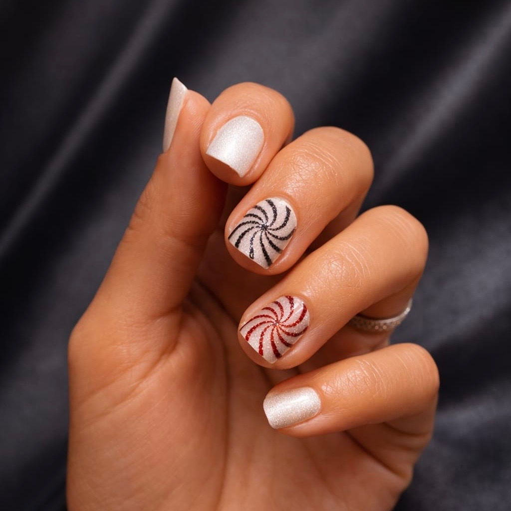 Black und Red Swirls