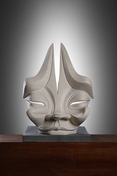 Face, 2010, Marmo Giallo Atlantid, h81,57x48cm