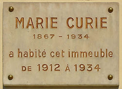 Plaque Marie Curie au 36 Quai de Béthune