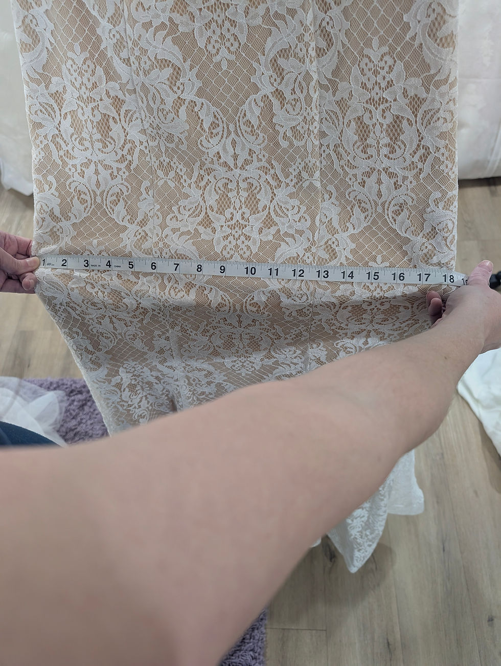 Thumbnail: Clarisse Fit and Flare Lace Wedding Dress Size 8