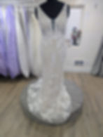 Nox Anabel fit and flair wedding dress in champagne and ivory size 14