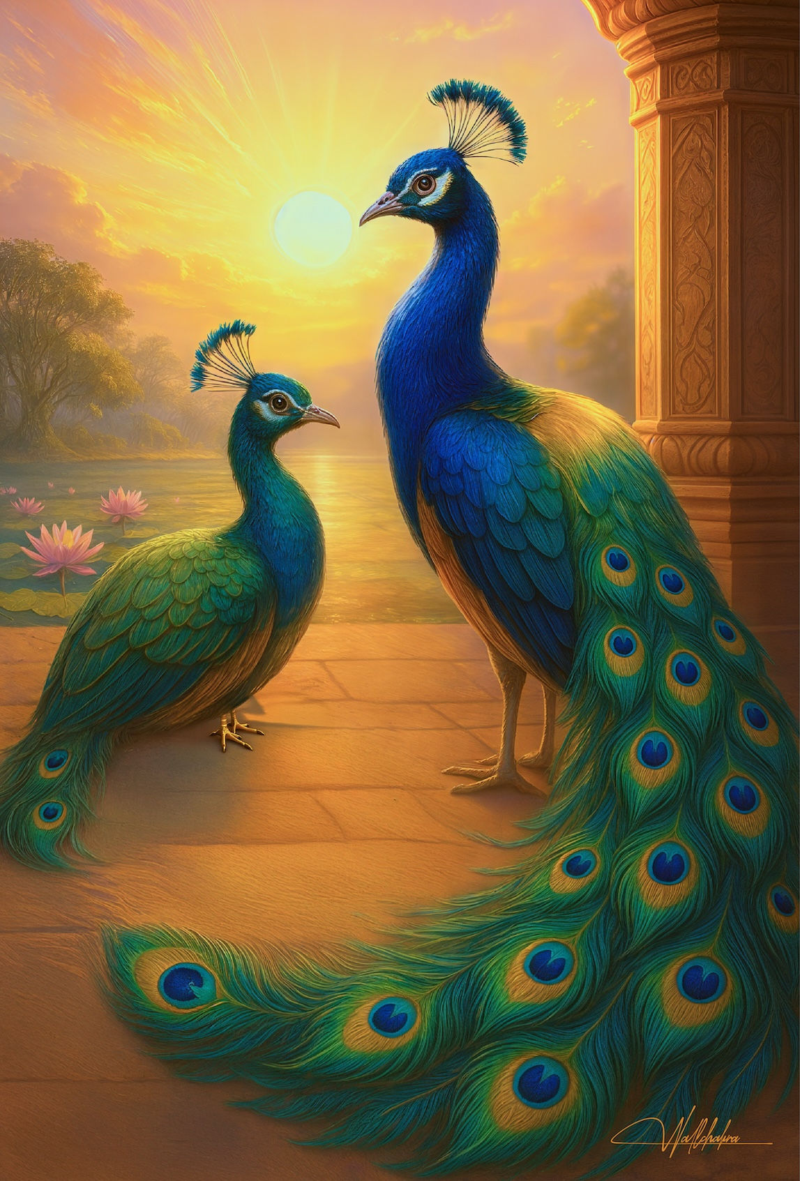 The Celestial Peacock Pair