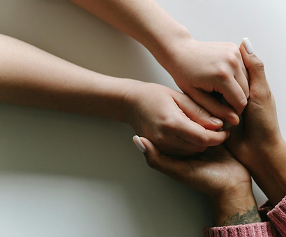 Hands holding connection