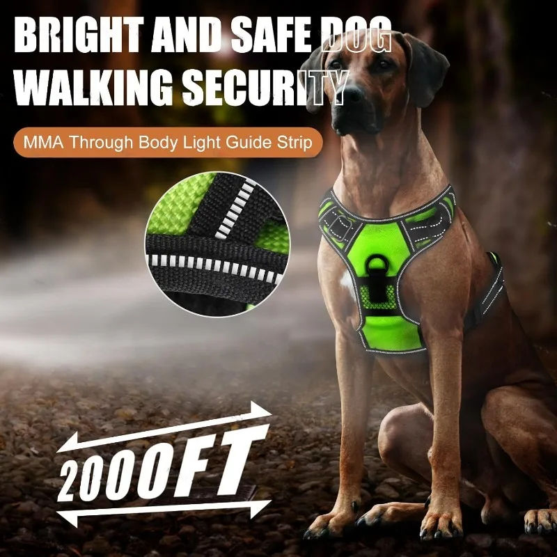 Thumbnail: LED Glowing Luminous Dog Harnesses Essential for Dog Walking Safety At Night Dog