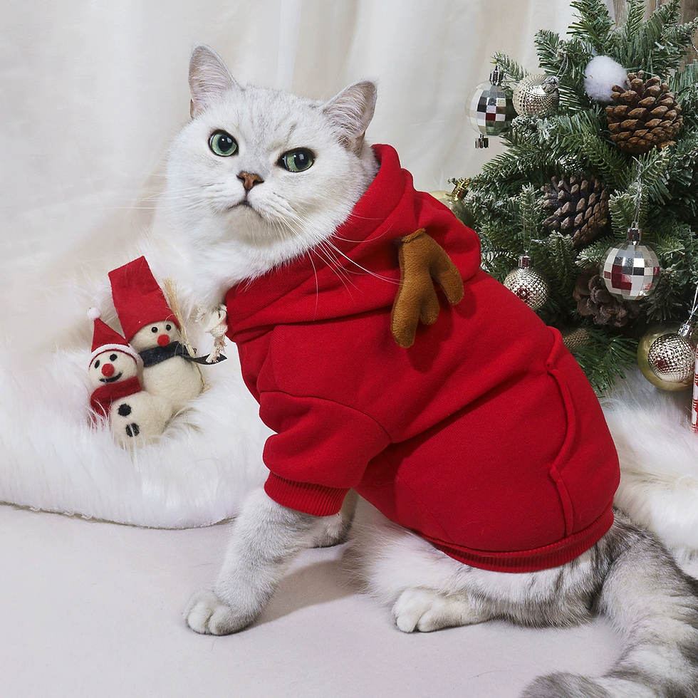 Thumbnail: Christmas Classic Style Pet Hoodies for Cats And Dogs Autumn Coat Winter Festive