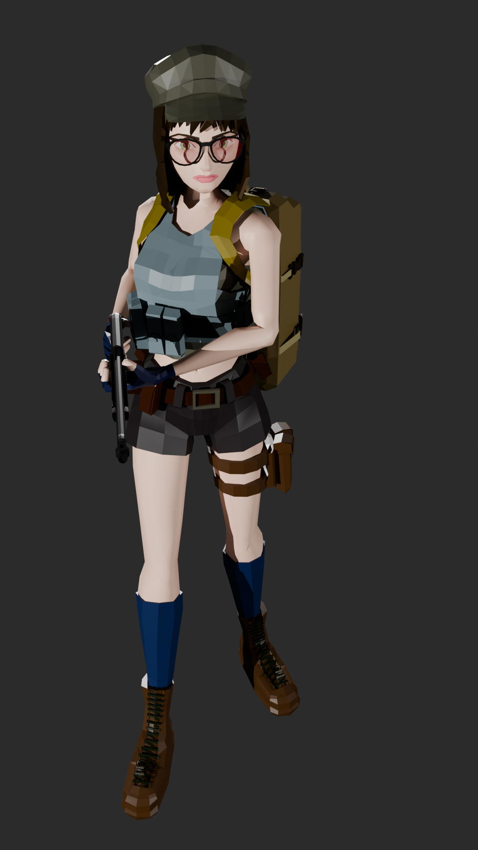 MILA SURVIVOR frente ARMA pose cycles render5445