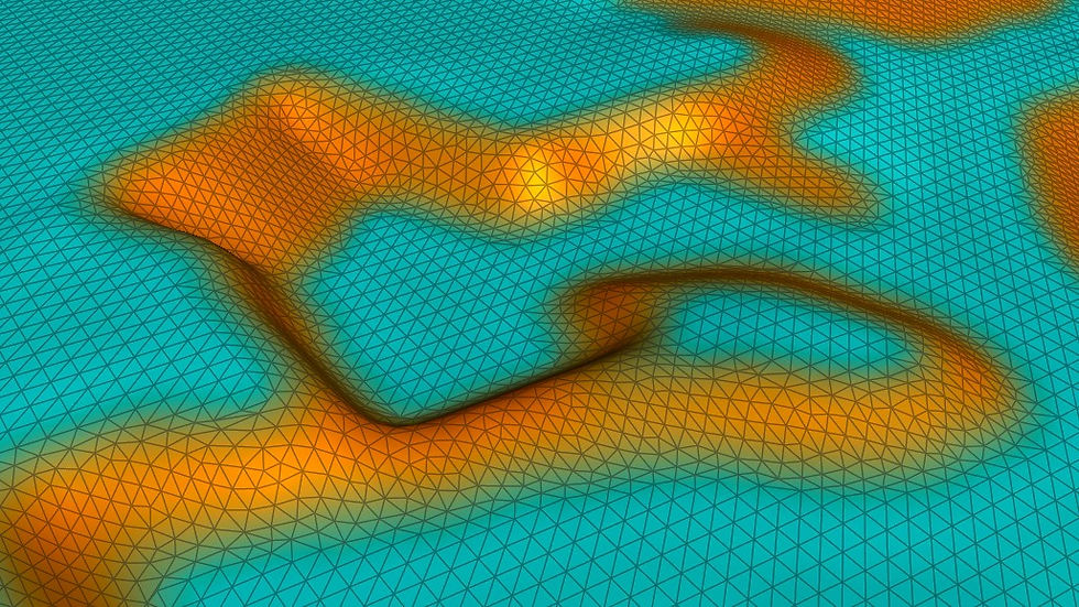 Fig. 9 - 2: The steeps areas are recognized and re-meshed